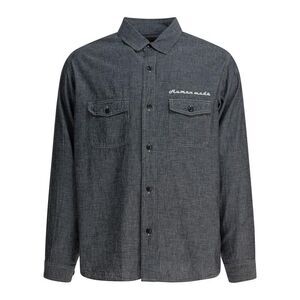 HUMAN MADE Embroidered Logo Work Shirt Men BLACK Outerwear